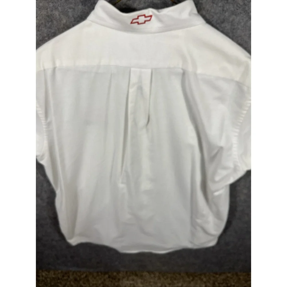 VTG‎  1990's Chevy Indy V8 Crew Shirt Size Large/ 16 1/2 \Arrow Dover \White - Picture 8 of 10